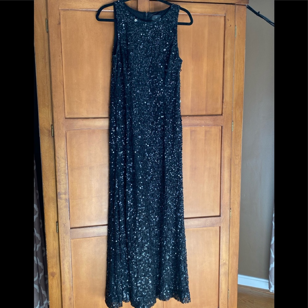 Black sequin Long Gown